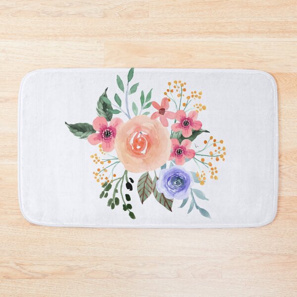 Item preview, Beautiful watercolor multi colors flower on off white background - beautiful multi colors flower  designed and sold by Amalzaki.