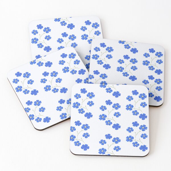 Item preview,  Blue watercolor flowers pack- beautiful flowers on off white background designed and sold by Amalzaki.