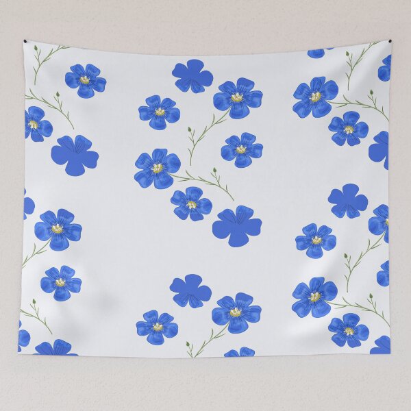 Item preview,  Blue watercolor flowers pack- beautiful flowers on off white background designed and sold by Amalzaki.