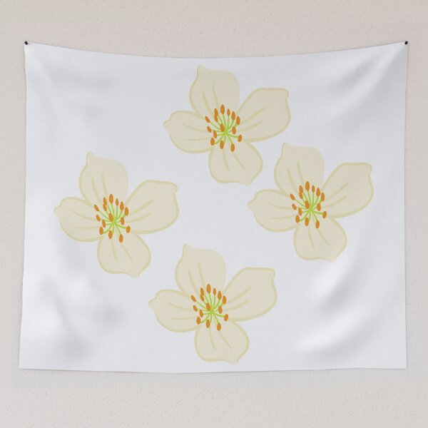 Item preview, sampaguita flowers pack on light beige background designed and sold by Amalzaki.