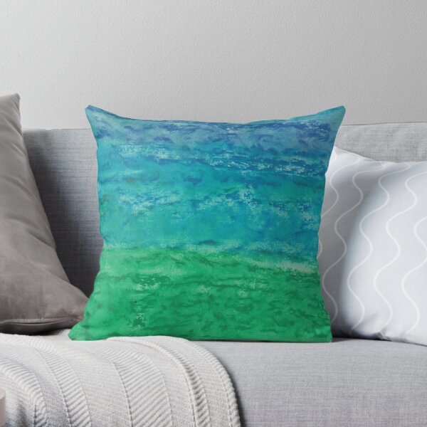 Horizon and blue wind Throw Pillow