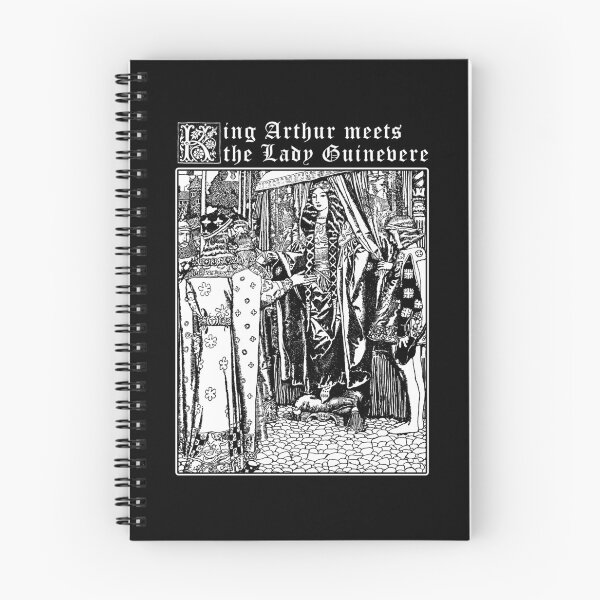 Item preview, King Arthur Meets Guinevere, Arthurian Gift, Myths and Legends, Vintage Illustration designed and sold by Proverbial Wisdom Design.