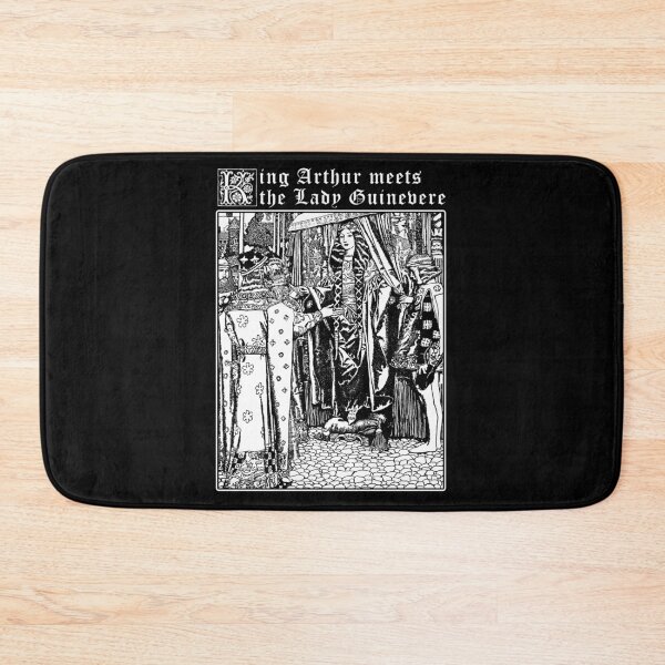 Item preview, King Arthur Meets Guinevere, Arthurian Gift, Myths and Legends, Vintage Illustration designed and sold by Proverbial Wisdom Design.