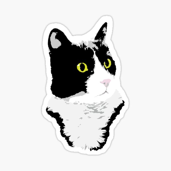 Regal Tuxedo Kitty Sticker