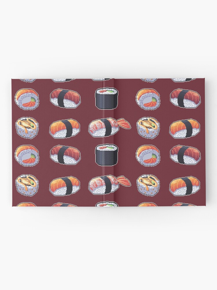 sushi pixel art hardcover journal by skywaker redbubble sushi pixel art hardcover journal by skywaker redbubble