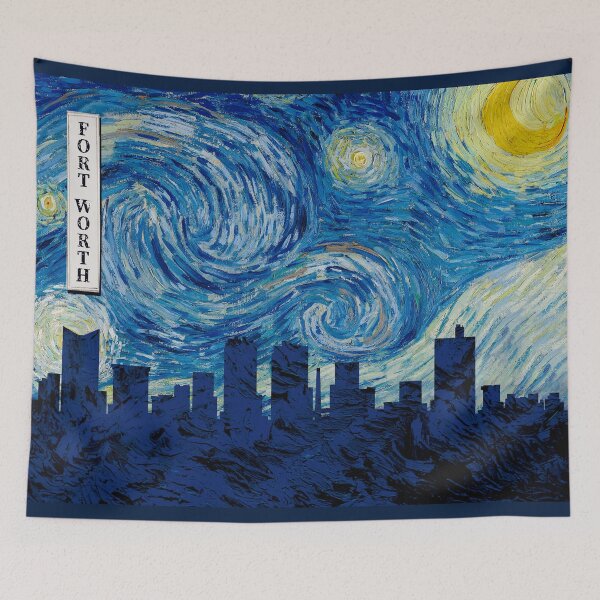 Aperçu de l'œuvre Fort Worth Nuit étoilée de Van Gogh créée et vendue par DFerraz.