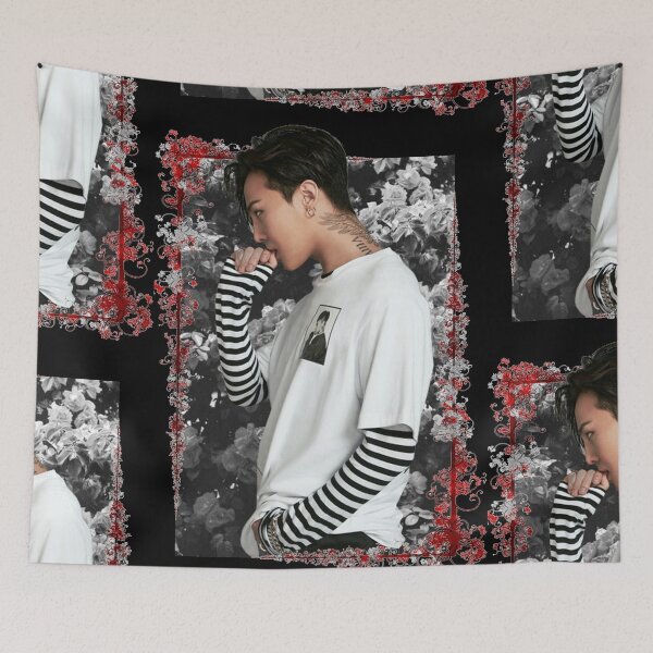 Item preview, Kwon Jiyong Big Bang GDragon Korean Kpop Floral Design designed and sold by Piosenka Art.