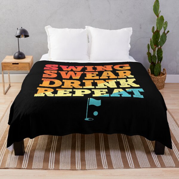 Item preview, Swing Swear Drink Repeat Funny Golf designed and sold by FucaGirl.