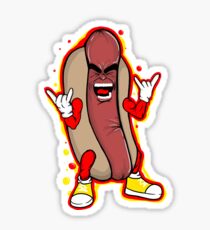 heavy metal hot dog Sticker