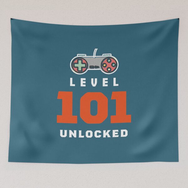 Item preview, Level 101 Unlocked Retro, Funny Video Gamer 101st Birthday Gift, 101 Years Old Vintage designed and sold by Boom-llqb.