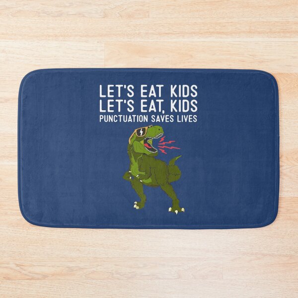Item preview, T Rex  Let's Eat Kids Punctuation Saves Lives Dinosaur Funny Grammar Joke  designed and sold by alenaz.