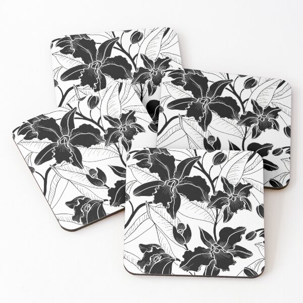 Item preview, Black and White Tropical Orchid designed and sold by Linda Maliuana.
