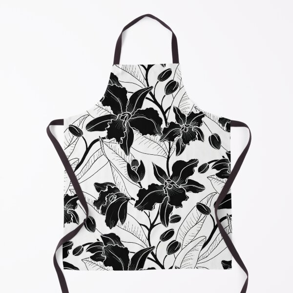 Item preview, Black and White Tropical Orchid designed and sold by Linda Maliuana.