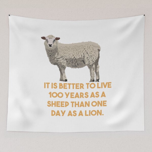 Item preview, Sheep and Lion Funny Quote designed and sold by NorseTech.