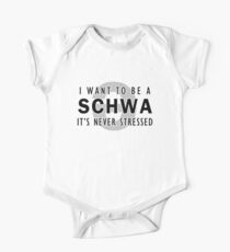 Ich will ein Schwa sein - es wird nie gestresst | Linguistik Baby Body Kurzarm