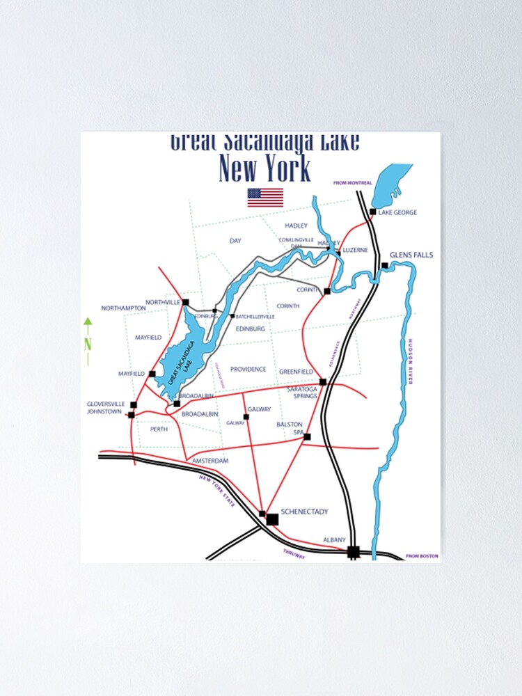 Map Of Great Sacandaga Lake New York