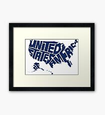 USA Blue Framed Print
