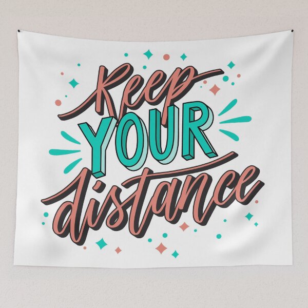 Item preview, Keep Your Distance Lettering (1) designed and sold by Peekonet.
