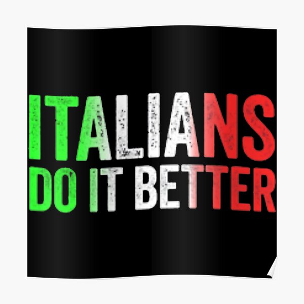 Poster Italiener Redbubble