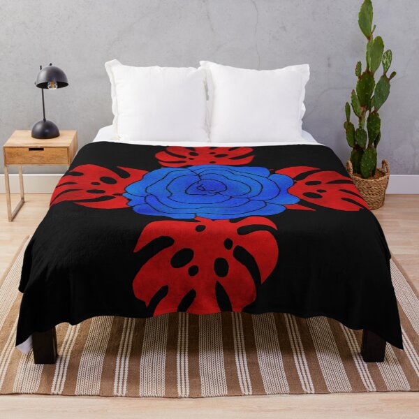 Item preview, Blue Rose on Red Leaves designed and sold by rainestore.