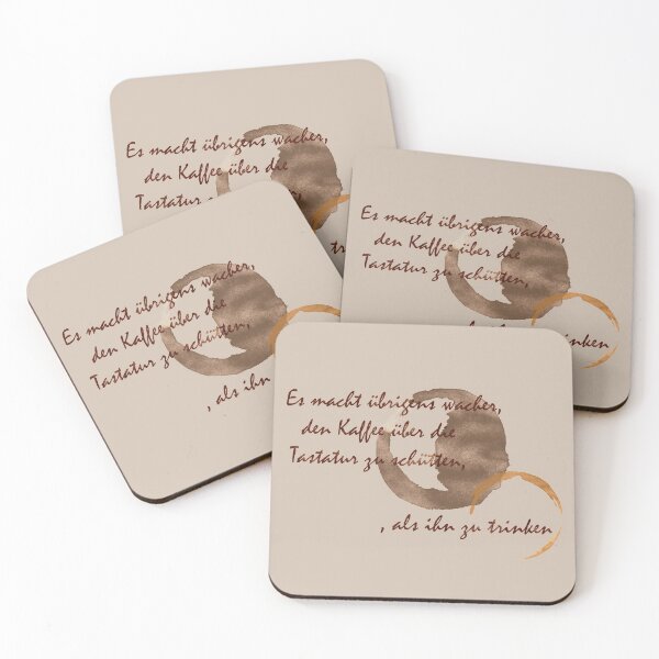 Item preview, By the way, pouring the coffee over the keyboard makes you more alert than drinking it - Coffee Cup Stains x Coffee Lovers Joke Saying - Not A Morning Person Funny Coffee Quote (English Version) designed and sold by sthNnth.
