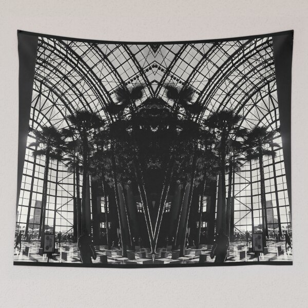 Item preview, Black and White Graphic Industrial Architecture Interior Pattern in New York, US designed and sold by LaceySkies.