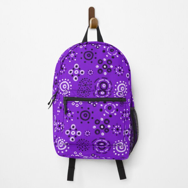 Item preview, Textured geometric pattern, black and white circles on a purple background, chalk drawing. designed and sold by UVI-CA.