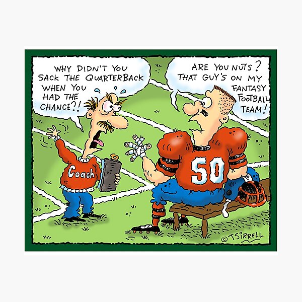 Fantasy Football Cartoon Photographic Print