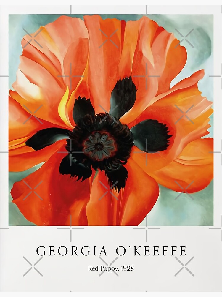 Georgia O'Keeffe - Red Poppy, With Friendship Quote (1987