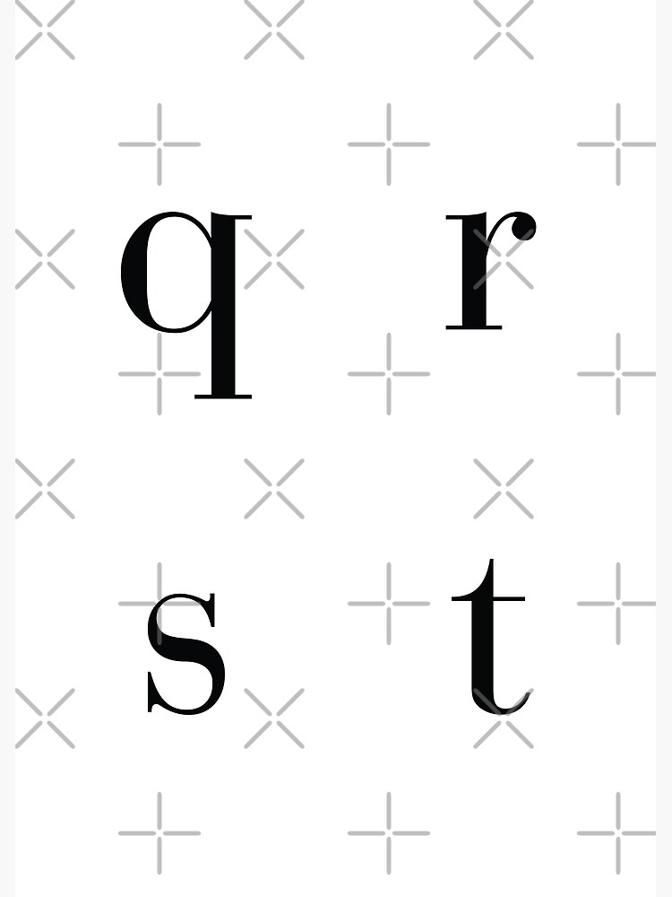 Póster «Letra q a t conjunto inicial» de nicetee Redbubble