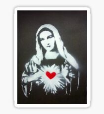 Virgin Mary stencil Sticker