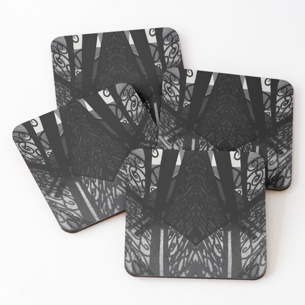 Item preview, Black and White Ornamental Baroque Interior Architecture Shadow in Ulm, Germany designed and sold by LaceySkies.