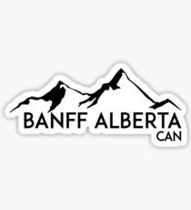 BANFF ALBERTA CANADA Skiing Ski Mountain Mountains Snowboard Boating Hiking Sticker