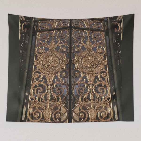 Item preview, Golden Ornamental Baroque Architecture Gate Pattern in Paris, France designed and sold by LaceySkies.