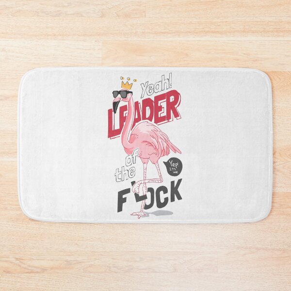 Item preview, Leader Flock Slogan with Cartoon Flamingo Sunglasses Crown Illustration designed and sold by Peekonet.