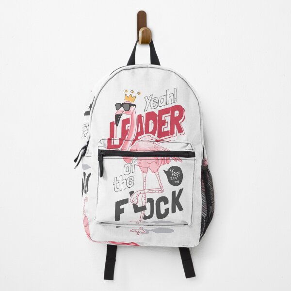 Item preview, Leader Flock Slogan with Cartoon Flamingo Sunglasses Crown Illustration designed and sold by Peekonet.