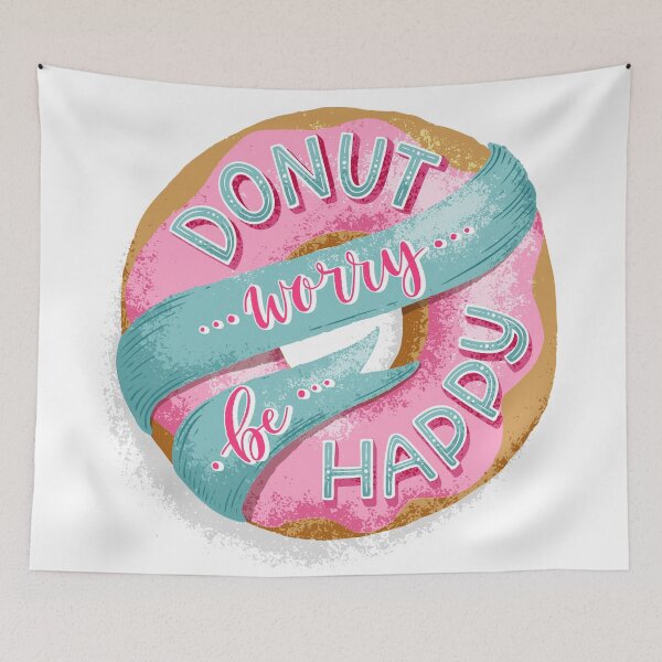 Item preview, Lettering Donut Worry designed and sold by Peekonet.
