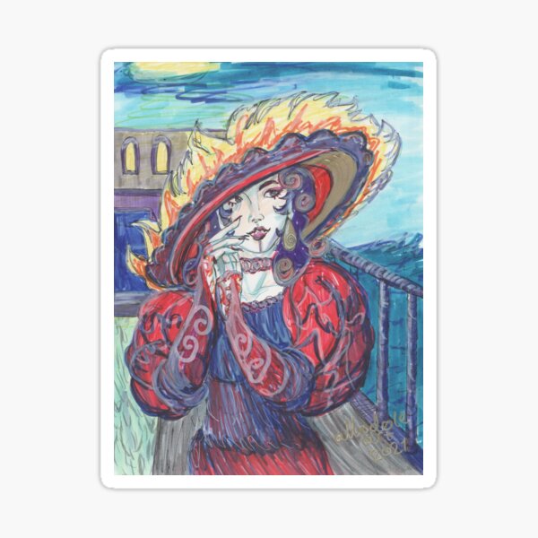 A lady Sticker