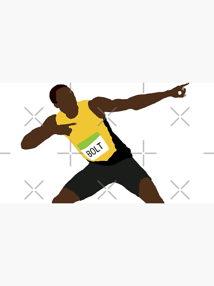 usain bolt pose white background