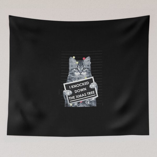 Item preview, I Knocked Down The Xmas Tree Funny Christmas Kitty Cat Lover designed and sold by heaneyrowe.
