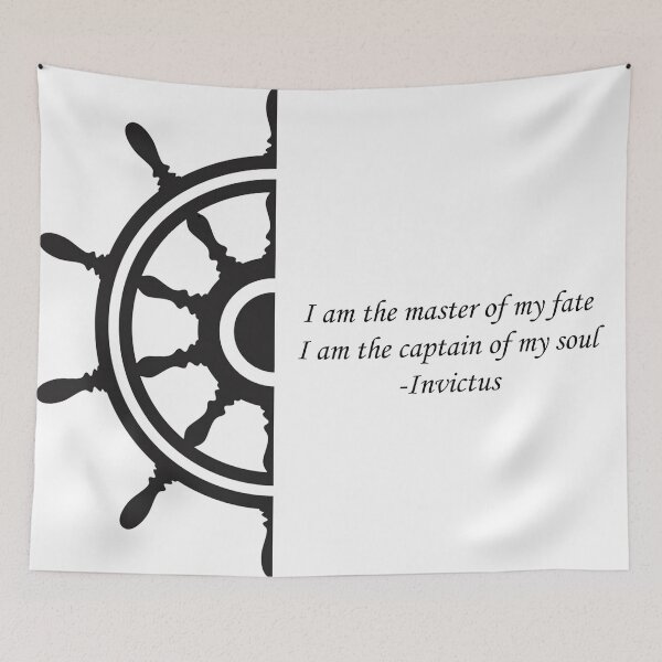 Item preview, i am the master of my fate i am the captain of my soul designed and sold by Auraeon.