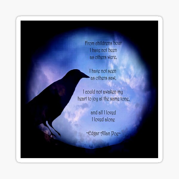Poe-I Loved Alone-2 Sticker