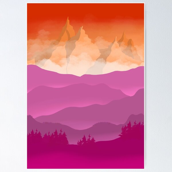 Item preview, Pink Mountain Sunset designed and sold by art-amIright.