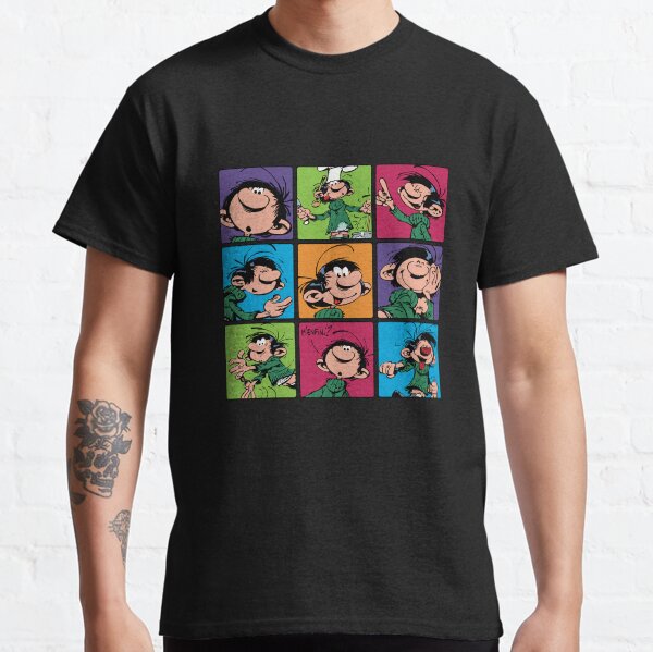 Gaston Lagaffe Movie Cartoon Color Big Ben - Multitude de carrés T-shirt classique