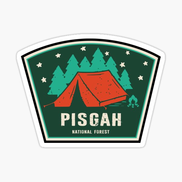 "Pisgah National Forest Camping" Sticker for Sale by esskay Redbubble
