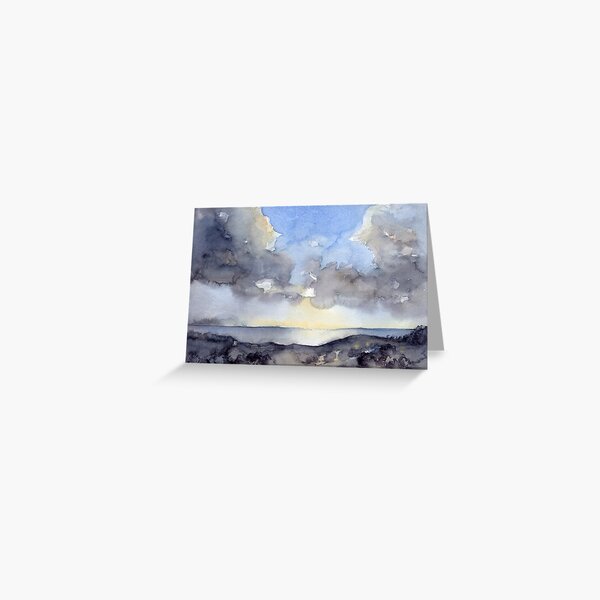 Artikel-Vorschau von Wolken über dem Meer, Aquarell, designt und verkauft von Adriana  Mueller.