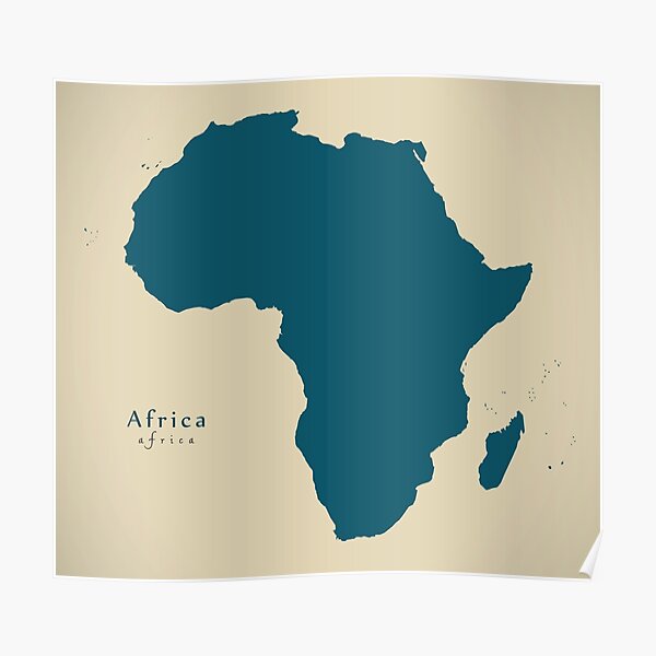 "Modern Map African continent map" Poster for Sale by ingomenhard Redbubble