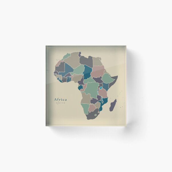 Item preview, Modern Map - African continent map with colored countries designed and sold by Ingo Menhard.