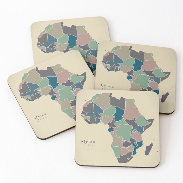 Item preview, Modern Map - African continent map with colored countries designed and sold by Ingo Menhard.