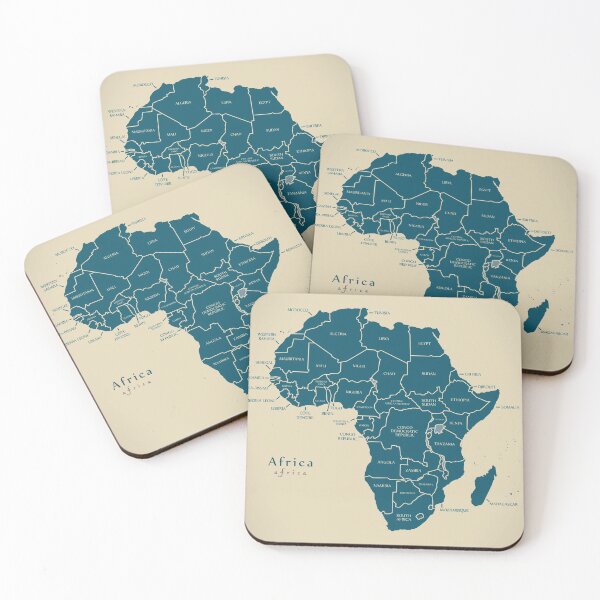 Item preview, Modern Map - African continent map with country names and borders designed and sold by Ingo Menhard.